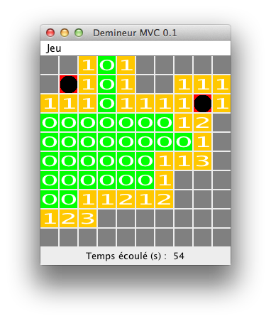 fenetre principale du demineur